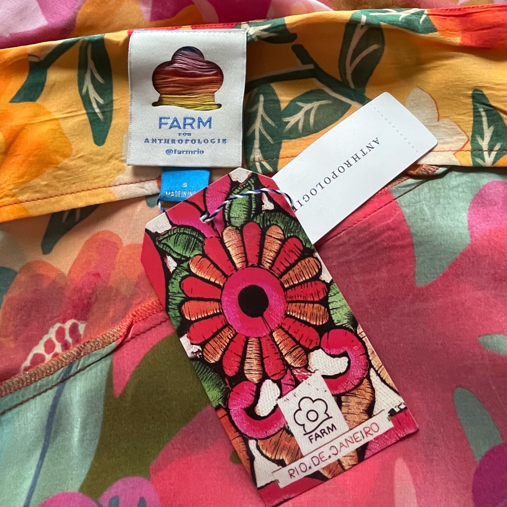 FARM RIO Silky Floral Orange Maxi Skirt - Picture 11 of 14